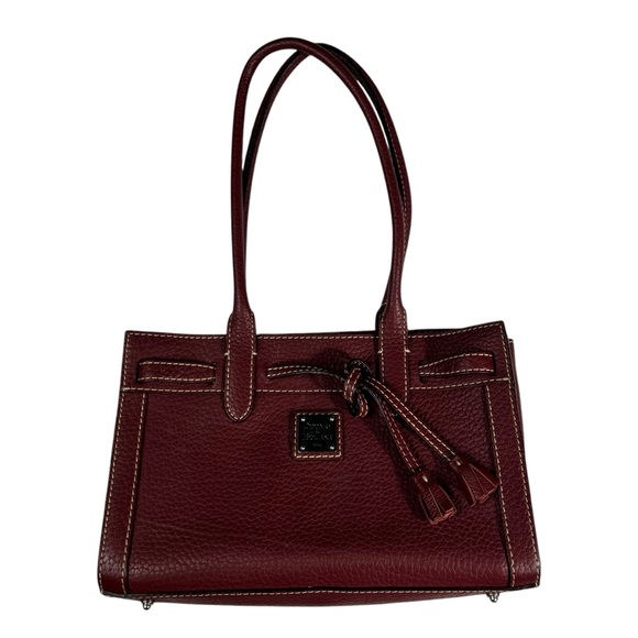 Dooney & Bourke Handbags - Dooney & Bourke Red Burgundy Pebbled Leather Mini Shoulder Bag Y2K Vintage